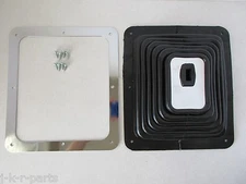 HURST B&M STYLE RUBBER SHIFTER BOOT W/CHROME PLATE 7 3/4"X8 3/4" UNIVERSAL #9631