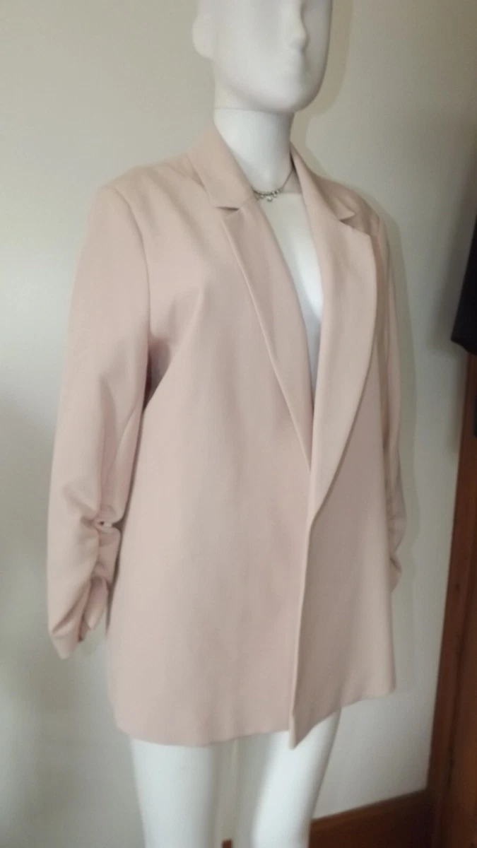 LADIES PALE DUSKY PINK LIGHTWEIGHT SMART JACKET UK 14