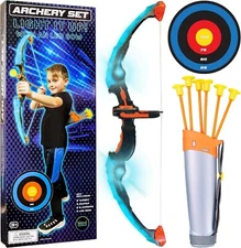 Island Genius LED Bow and Arrow Archery Set Indoor Outdoor Games Toys