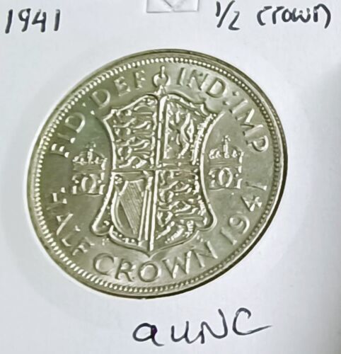 1941 Half Crown 50 % 2/6d Silber George Vi Sp#4080 aUNC - Bild 1 von 2