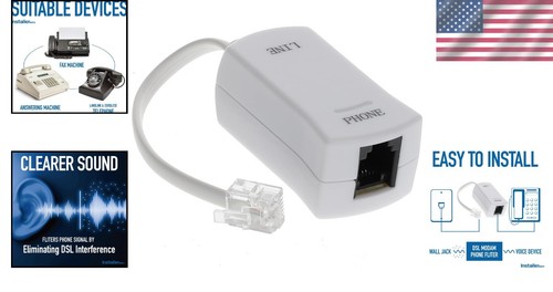 Universal DSL Filter for Clear Communication - 10 Ivory Pack, Easy Install - Photo 2/8
