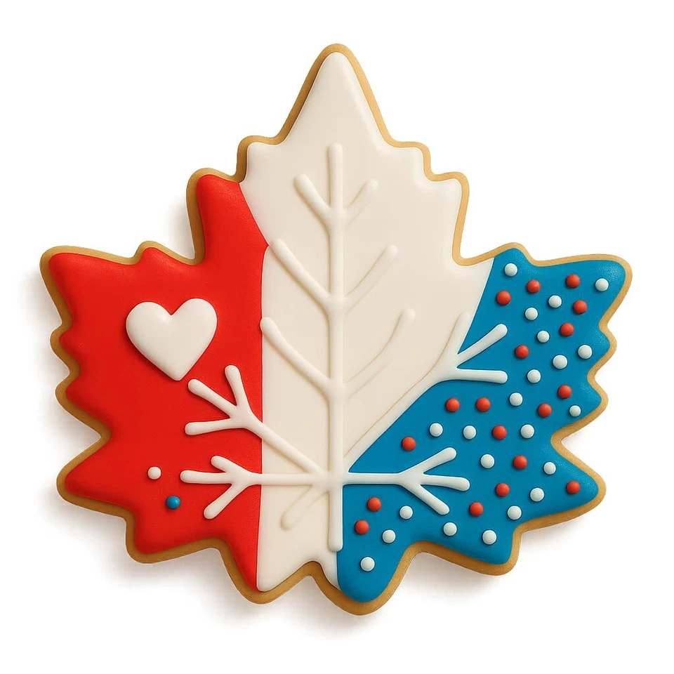 Mighty Gadget Detailed Maple Leaf Cookie Cutter & Stamp Set - 4x4 Inches - Image 3 of 4