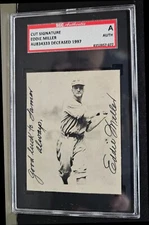 Eddie Miller (BEES) 1939 Playball- like autographed card- SGC slab MUST READ