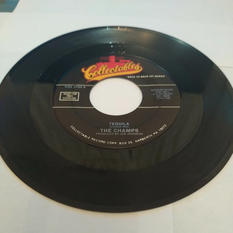 The Champs/Patsy Cline 45 RPM - Tequila/Walkin' After Midnight - Collectables RE - Image 2 of 4