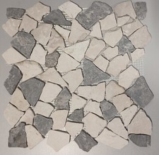 Mosaïque Marbre Pierre Naturelle Beige Gris Fracture Ciot Mur WB44-0108 1Matte