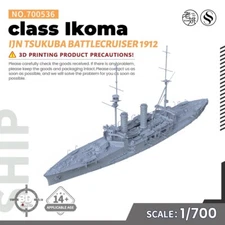 SSMODEL SSC700536 1/700 Model Kit IJN Tsukuba class Ikoma Battlecruiser 1912