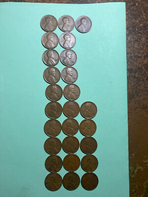 1930PD-1939PDS  26 LINCOLN WHEAT CENTS, near complete 30's set! except for 31-S