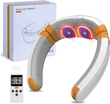 EMS Pulse Electric Neck massager with Heat TENS Stimulator for Neck Pain Relief