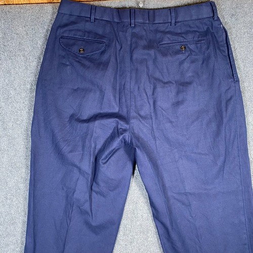 Polo Golf Ralph Lauren Pantalone Uomo 36R Navy Lino Seta Cotone Polo Golf Pieghettato - Foto 7 di 10