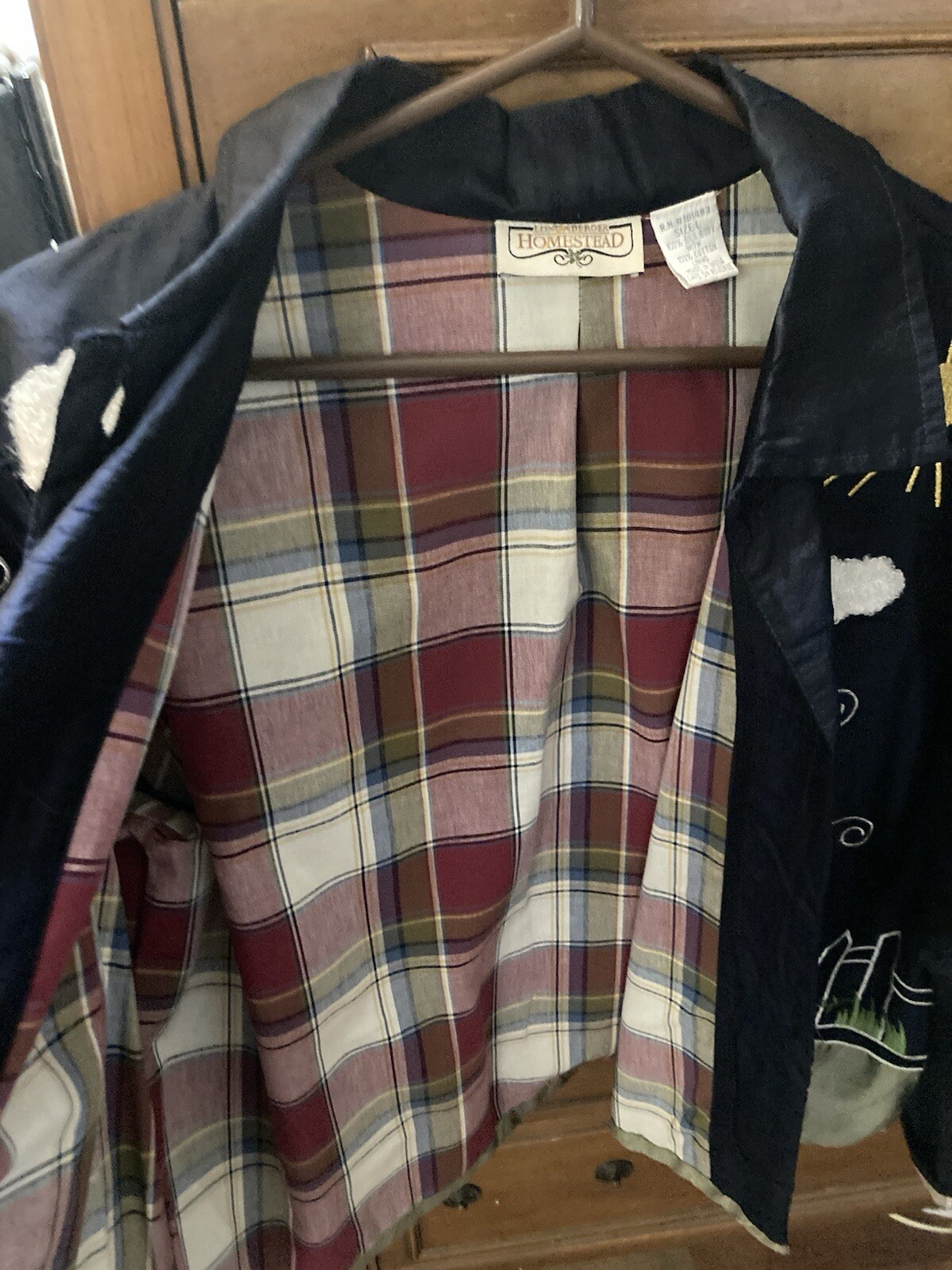 Longberger Homestead Button Up Jacket Blazer Silk… - image 5