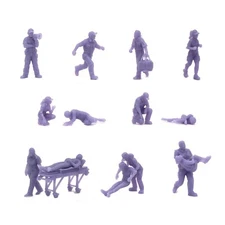 Outland Models Miniatures First Aid Paramedic Figure Set 1:87 HO Scale