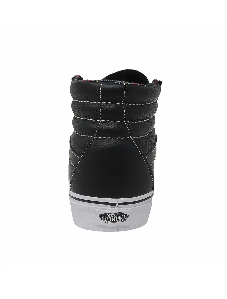 VANS SK8 Hi Reissue Leather Black White Big Kids Girls Boys VANS SK8 Hi Reissue Leather Black White Big Kids Girls Boys