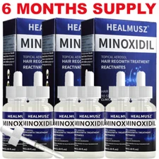 Minoxidil 5% Hair Regrowth Solution Extra Strength Men 6 Month Supply EXP: 02/27