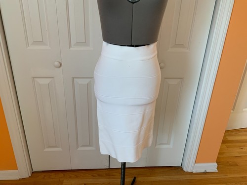 2 Herve Leger Forever 21 % BCBG Rock Damen weiß Bandage Crop Top Gr. M - Bild 17 von 19