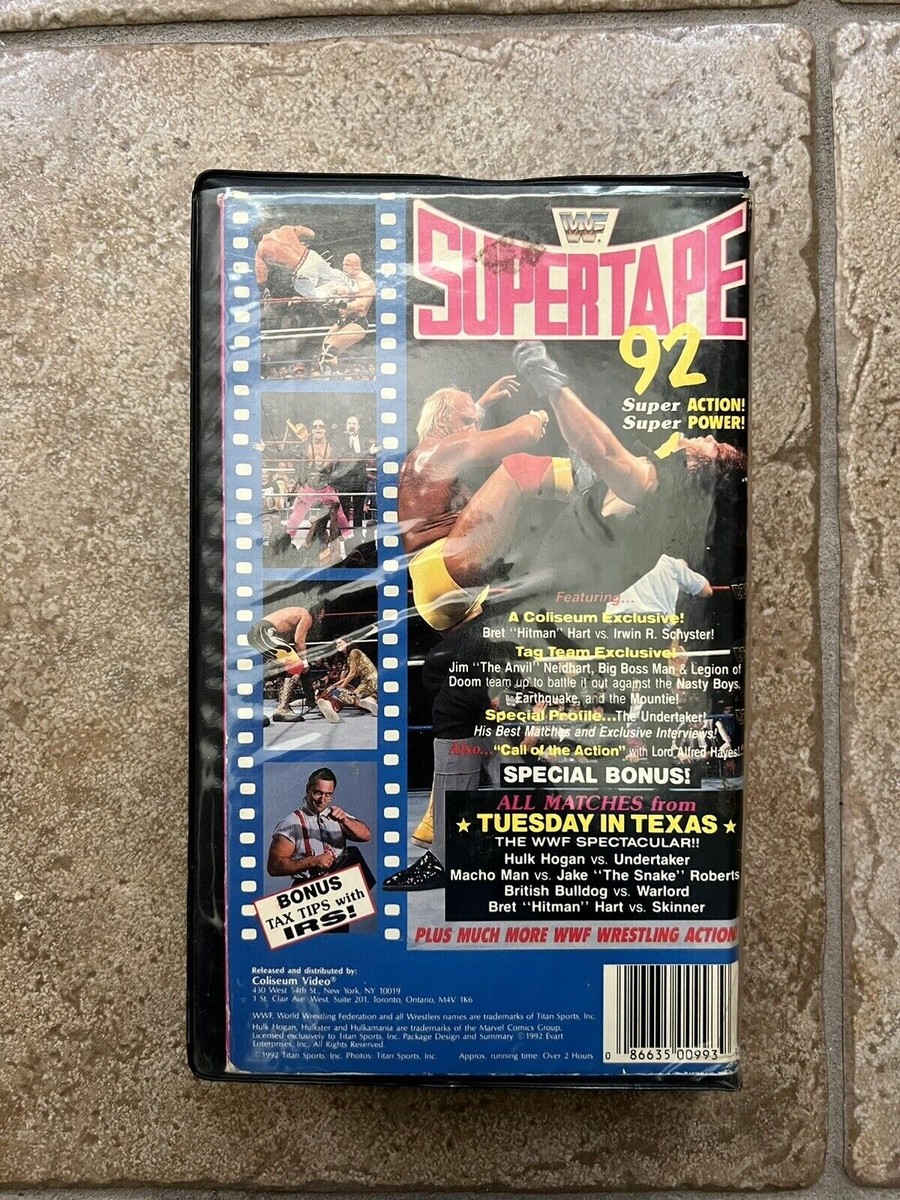 WWF Supertape 92 VHS Coliseum Video WF099 Wrestling Hulk