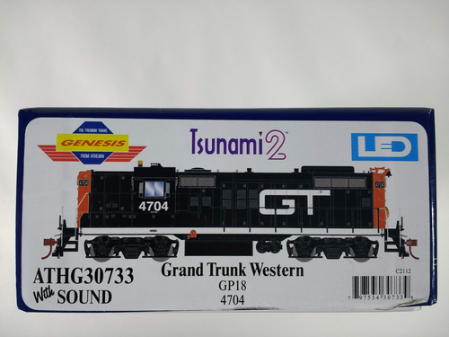 Athearn ATHG30733 GP18 Grand Trunk Western #4704 Locomotive w/ DCC & Sound HO