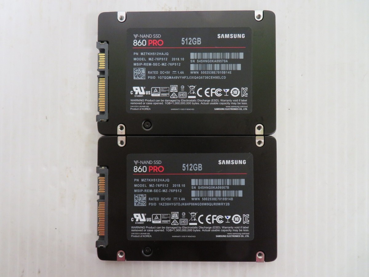 Samsung 512gb 512gb Sata Iii Ssd 860 Pro 512gb Lot Of Samsung 860