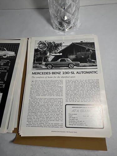 1952-1972 ROAD & TRACK Nachdruck Mercedes-Benz 300SL, 190SL, 220 Broschüre Katalog - Bild 13 von 24