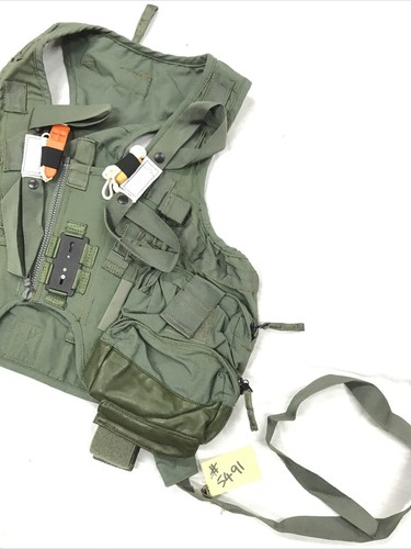*Rare* Original RAF Sage Green Fast Jet Pilots Flight Vest Jacket Size 2 #5491 - Foto 3 di 6