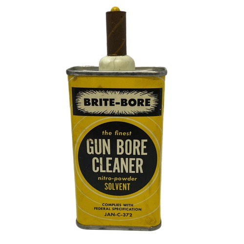 Vtg. Brite-Bore Gun Bore Cleaner Empty Can, Gun Grease 2/3Full , Gun Oil 7/8Full - Picture 6 of 16