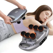 9 Levels Electric Deep Tissue Massage Gun 6 Head for Back Shoulders Legs Body