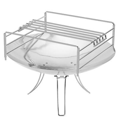 ストーブ+コンロ Coleman - Coleman FIRE DISK + FIREPLACE STAND SET Coleman Fire Disc Campfire Stand 3-Tier Pipe Frame Stainless