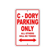 C - Dory Parking Only Boat Ship Yachts Parking Novelty Aluminum Metal Sign
