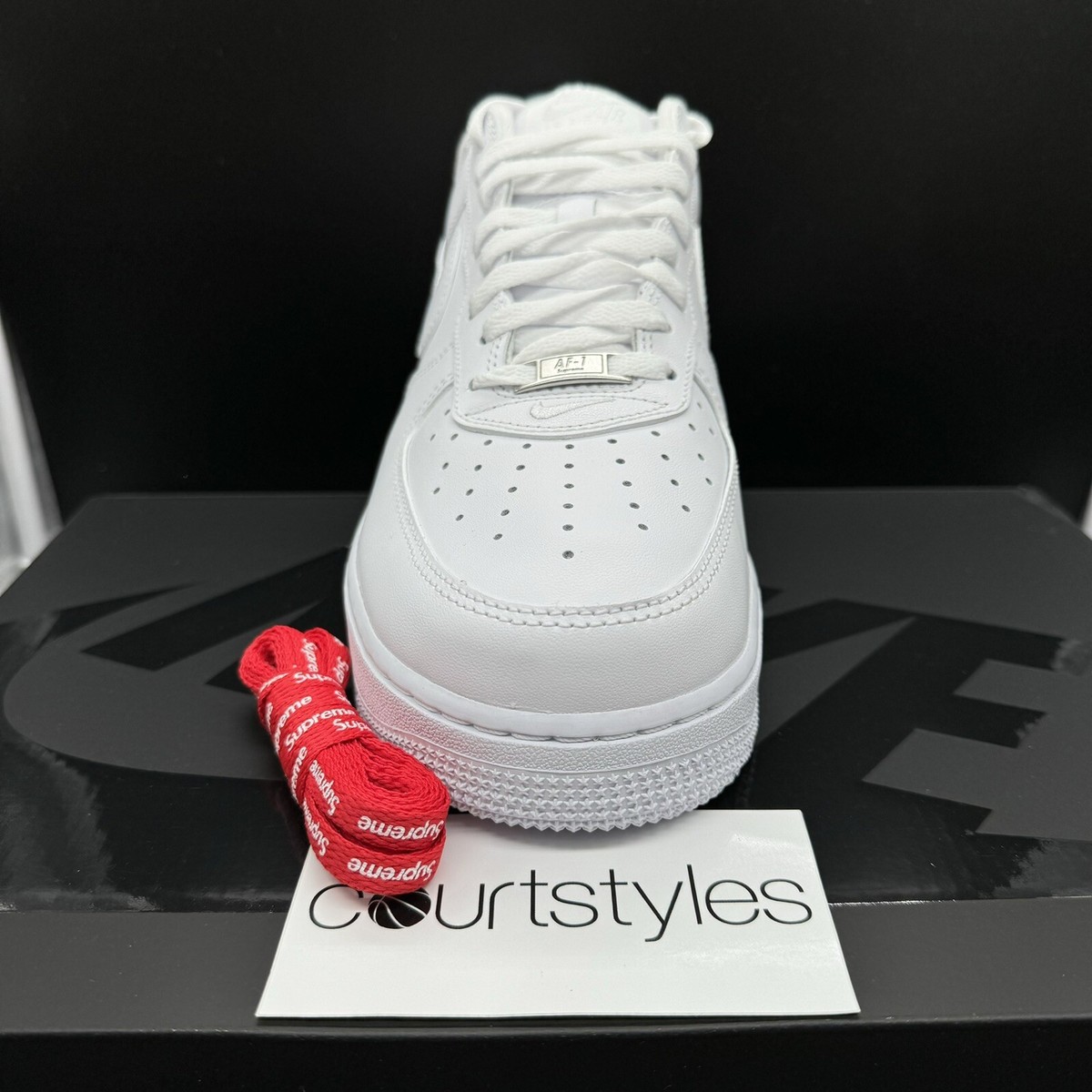 Supreme × NIKE SS20 AIR FORCE 1 LOW 白 Size 6 (24cm) Size 6 - Nike Air Force 1 x Supreme Low Box Logo - White for
