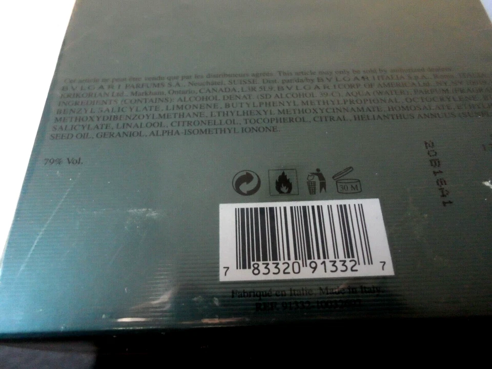 Bvlgari Aqva Marine Pour Homme TONIQ EDT Spray 1.7 oz / 50 ml Nuevo en Caja Sellada Foto 3 de 3