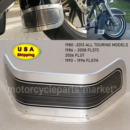 Chrome Front Fender Trim Skirt For Harley Touring 1980-2013 Street Glide Softail - Picture 2 of 12