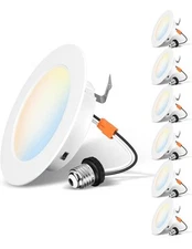 LVWIT 4 Inch 5CCT LED Downlight, 7W 700 Lumens Dimmable, IC Rated Retrofit...273