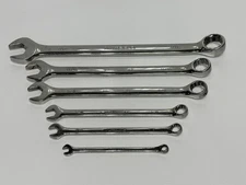 Matco Tools USA 6pc RCL Series SAE 1/4"-7/8” Chrome Combination Wrench Lot Set