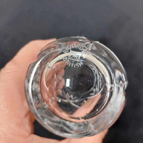 Richardson Crystal Whiskey Tumblers x4 150ml 8.5cm Height Signed Cut Patterns - Picture 6 of 8