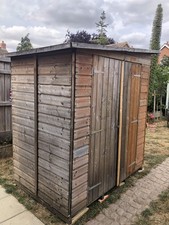 Clapperton Pent Shed Shiplap Wooden Dip Treated Garden Tool Storage 6x4ft