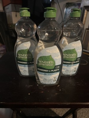 3x Seventh Generation Free Clear Liquid Dish Soap 19 Fl Oz Plant Based Formula