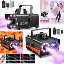 500W/600W Fog Machine Smoke Machine 13-Color LED Effect for Indoor Outdoor Party