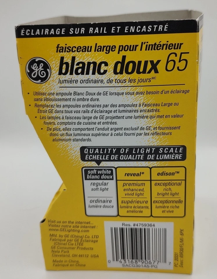 GE R40 65w Bulb Soft White Indoor Floodlight 730 Lumens 2000 Hours Of Life 1 Pk - Image 4 of 4