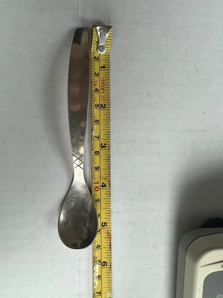 "Cucharón de Mayo Esterlina Allan Adler Marcado MCM Doble Tacón Cruzado 5.5""" Foto 2 de 4