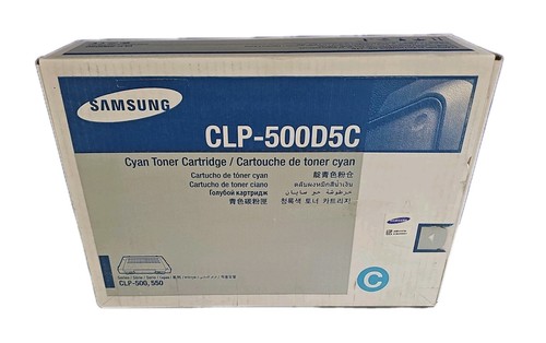 Samsung CLP-500D5C Cyan Toner Cartridge - OEM - New, Sealed Box - 第 1/3 張圖片
