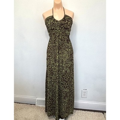 Intrigue Babydoll Halter Maxi Dress Small Y2K Vintage Dark Fairy Grunge Coquette