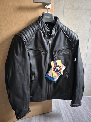 Helstons Rocket Buffalo Motorrad-Lederjacke Schwarz Gr. XL
