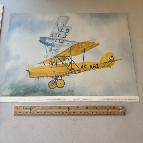 Vintage R.W Bradford Print: Curtiss-Reid Rambler  III 1931 King’s Cup Race Plane