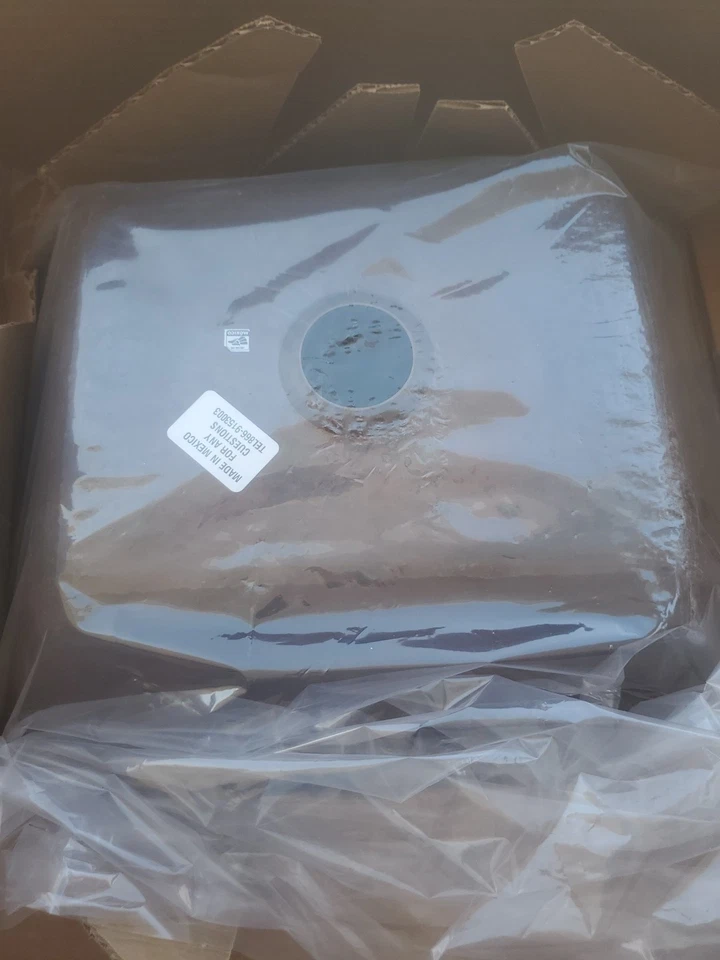 Pia de banho SINKOLOGY 17"L retangular calibre 18 cobre duplo flexível cobre envelhecido - Imagem 3 de 4