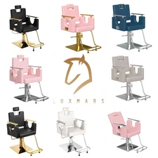 Barber Chair All Purpose Hydraulic Salon Chair Reclining 360° Rolling Beauty Spa