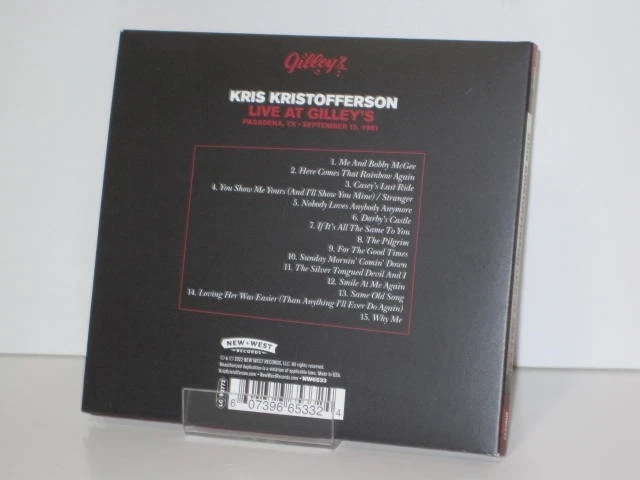 CD  Kris Kristofferson:  Live At Gilley's  (2022 New West Records USA) - Bild 2 von 4