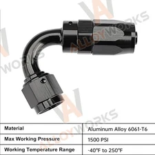 4AN 120 Degree Swivel Hose End Fitting Adaptor For Oil/Fuel/Gas Hose Line