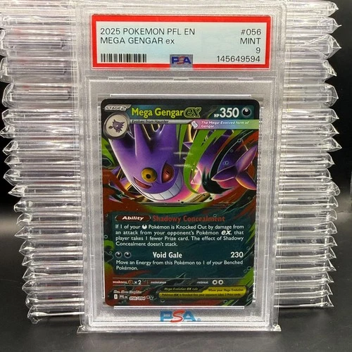 2025 Pokemon PFL EN-Phantasmal Flames Mega Gengar EX PSA 9 #056