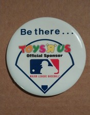 TOYS 'R' US Official Sponsor Major League Baseball 3.5" pinback button Vintage