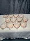 ￼12 Anchor Hocking Pink Depression, Diamond Optic Berry Bowls 5 5/8”