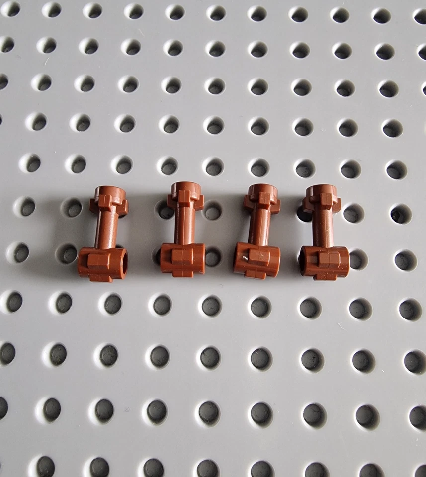 Lego Griff Doppelgriff Lichtschwert Laserschwertgriff 4 Stk Rotbraun 92690 K146 - Bild 1 von 1